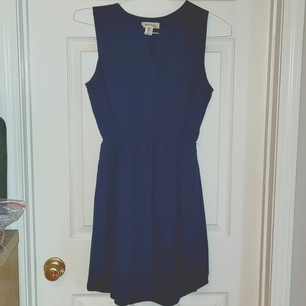 Monteau blue sleeveless dress